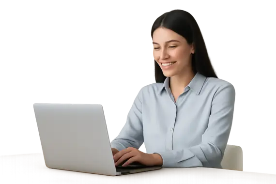 Person nutzt DocXero im Portal